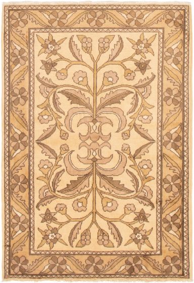 Afghan Chobi Finest 3'7" x 5'2" Hand-knotted Wool Rug 