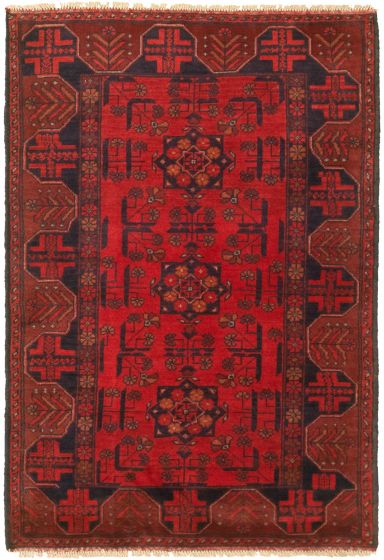 Afghan Finest Khal Mohammadi 3'2" x 4'9" Hand-knotted Wool Rug 