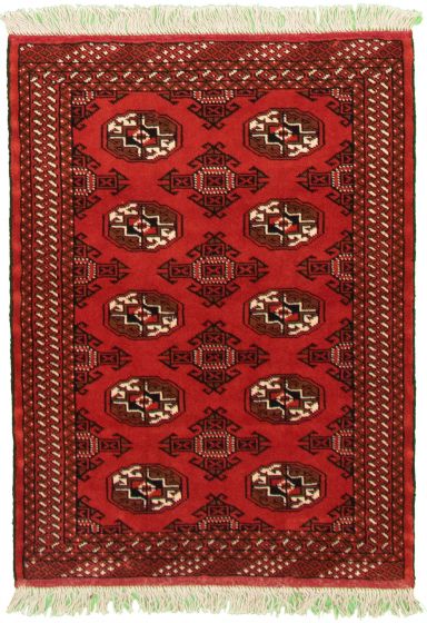 Turkmenistan Turkman 3'3" x 4'7" Hand-knotted Wool Rug 