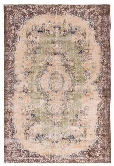 Turkish Antalya Vintage 6'2" x 9'0" Hand-knotted Wool Rug 