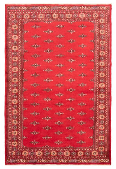 Pakistani Finest Peshawar Bokhara 6'7" x 9'7" Hand-knotted Wool Rug 