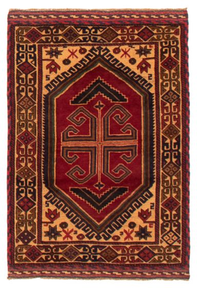 Afghan Tajik Caucasian 3'4" x 4'9" Hand-knotted Wool Rug 