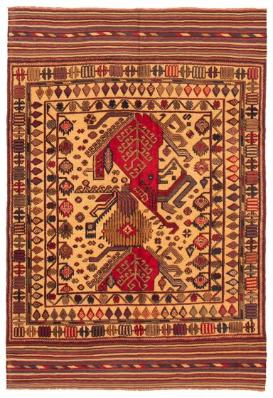 Afghan Tajik Caucasian 6'1" x 9'0" Hand-knotted Wool Rug 
