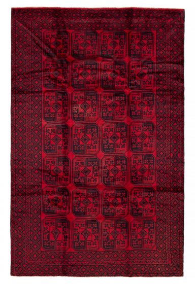 Afghan Teimani 6'2" x 9'9" Hand-knotted Wool Rug 