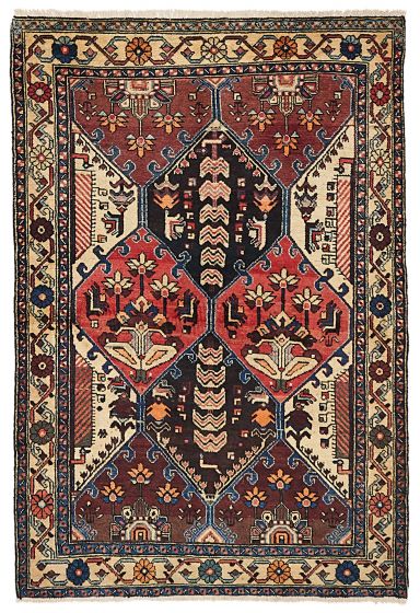 Persian Style 4'3" x 6'5" Hand-knotted Wool Rug 