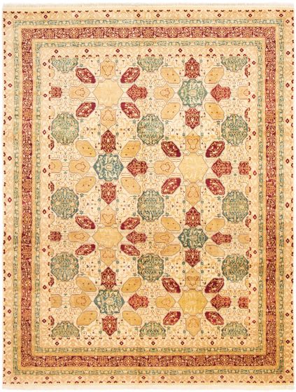 Pakistani Pako Persian 18/20 8'2" x 10'10" Hand-knotted Wool Ivory Rug