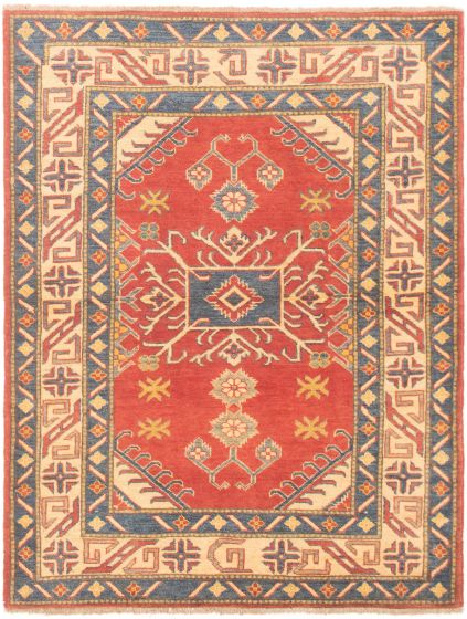 Afghan Finest Ghazni 4'0" x 5'5" Hand-knotted Wool Rug 