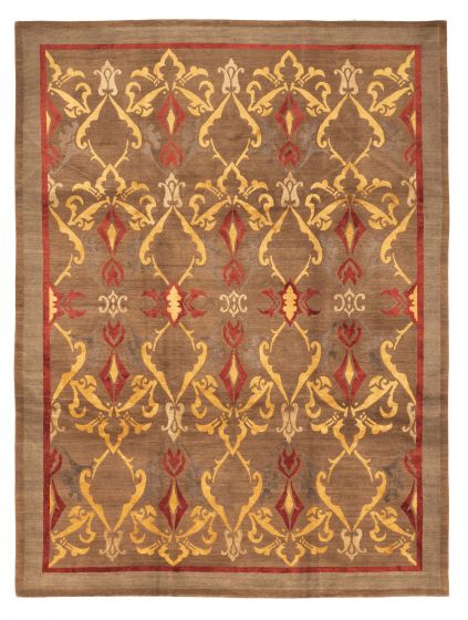 Tapis opulence 9'1" x 11'11" en laine & soie artificielle