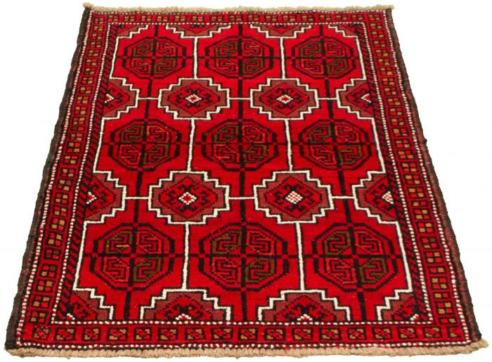 Afghan Akhjah 3'8" x 5'8" Hand-knotted Wool Rug 