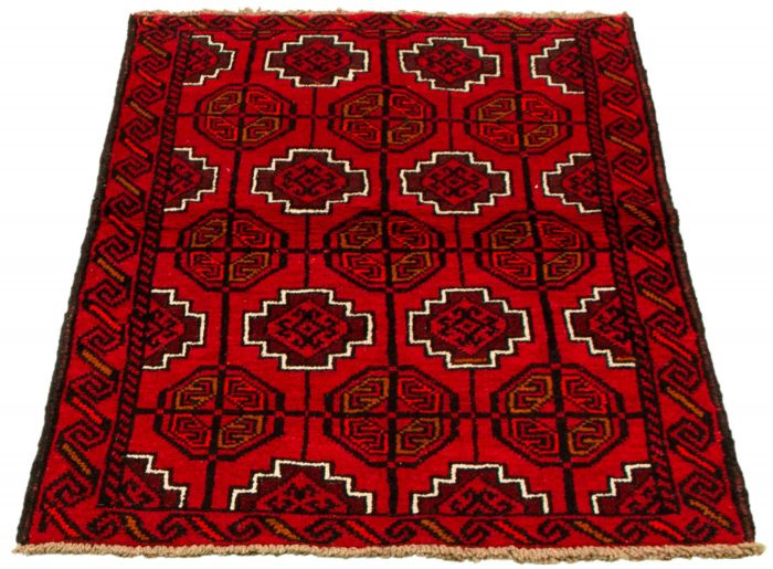 Afghan Akhjah 3'6" x 5'7" Hand-knotted Wool Rug 