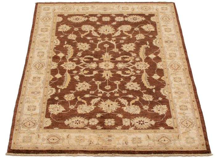 Pakistani Peshawar Oushak 4'0" x 6'0" Hand-knotted Wool Rug 