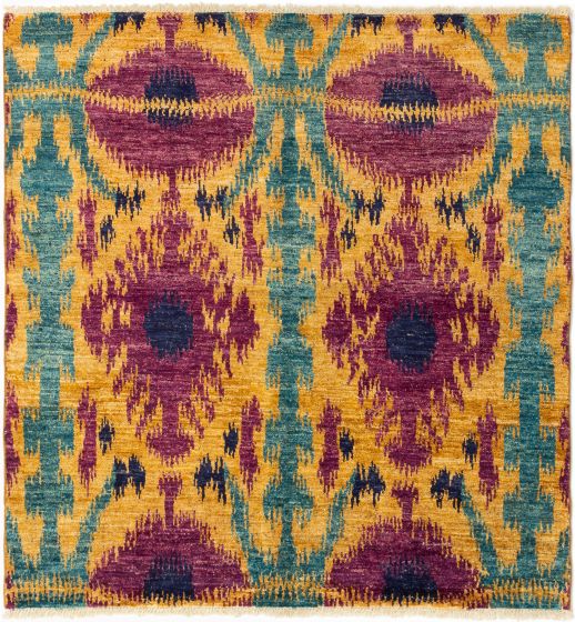 Indian Shalimar 5'9" x 6'1" Hand-knotted Wool Rug 