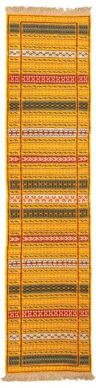 Turkish Ottoman Kashkoli 2'4" x 9'8" Flat-Weave Wool Tapestry Kilim 