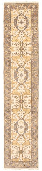 Indian Royal Oushak 2'6" x 11'9" Hand-knotted Wool Rug 