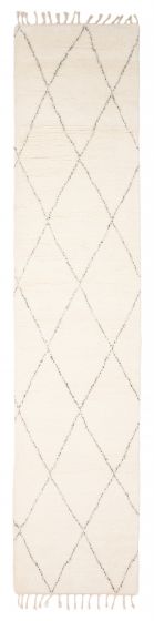 Indian Tangier 2'6" x 11'8" Hand-knotted Wool Runner Rug 
