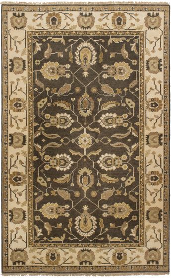 Indian Royal Oushak 5'0" x 8'2" Hand-knotted Wool Rug 