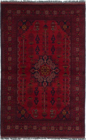 Afghan Finest Khal Mohammadi 4'0" x 6'6" Hand-knotted Wool Rug 
