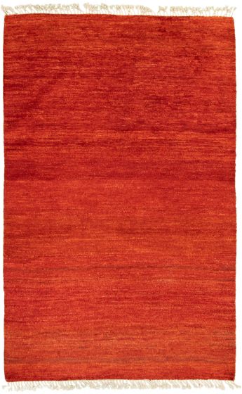 Pakistani Pak Finest Gabbeh 5'0" x 7'11" Hand-knotted Wool Rug 