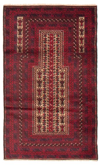 Afghan Teimani 3'0" x 5'0" Hand-knotted Wool Rug 