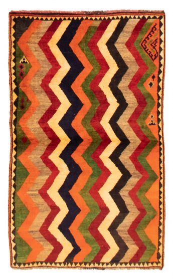 Indian Kashkuli Gabbeh 4'1" x 7'0" Hand-knotted Wool Rug 