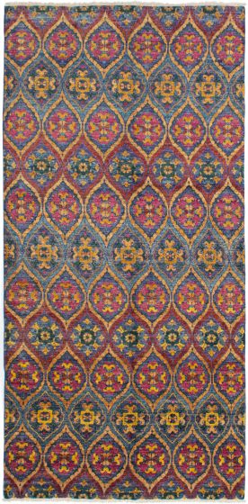 Indian Shalimar 6'0" x 12'4" Hand-knotted Wool Rug 