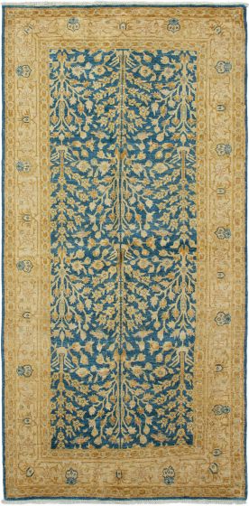 Indian Chobi Twisted 4'8" x 9'10" Hand-knotted Wool Rug 