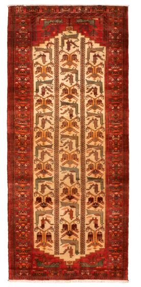 Persian Style 4'2" x 9'4" Hand-knotted Wool Rug 