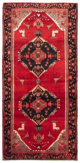 Persian Style 4'5" x 9'1" Hand-knotted Wool Rug 
