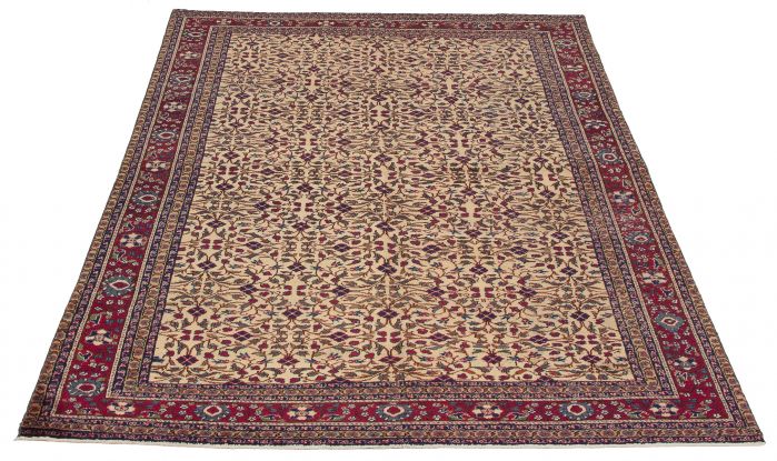 Turkish Kayseri Vintage 6'7" x 9'5" Hand-knotted Wool Rug 