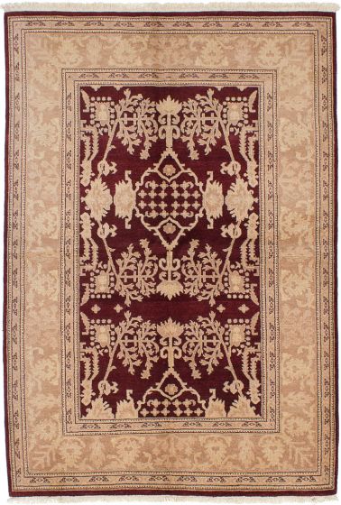 Indian Chobi Twisted 5'2" x 7'7" Hand-knotted Wool Rug 
