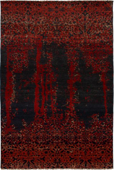 Indian Sierra 6'1" x 9'0" Hand-knotted Wool Rug 