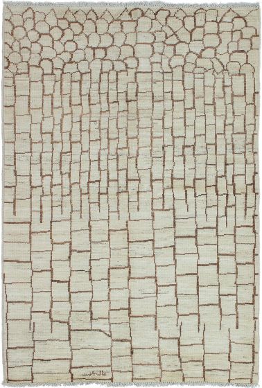 Indian Tangier 5'5" x 7'10" Hand-knotted Wool Rug 