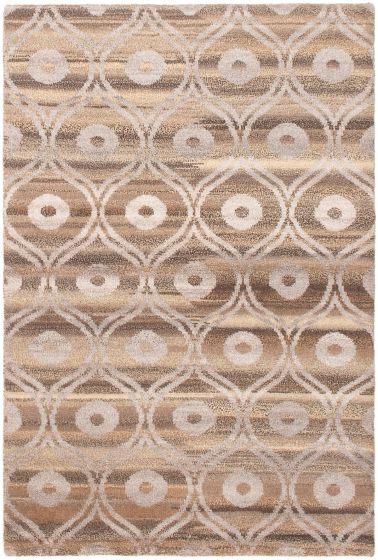 Indian Tangier 5'3" x 7'10" Hand-knotted Wool Rug 