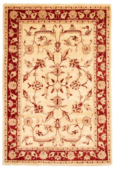 Afghan Chobi Finest 6'7" x 9'10" Hand-knotted Wool Rug 