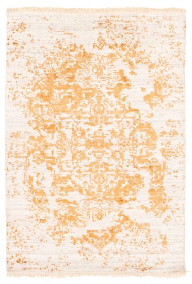 Tapis la seda 4'0" x 5'9" en laine & soie artificielle