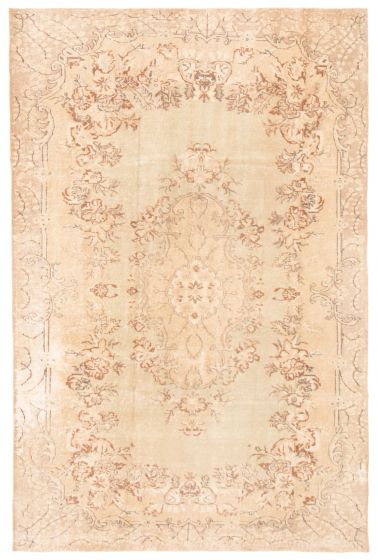 Turkish Antalya Vintage 6'5" x 10'2" Hand-knotted Wool Rug 
