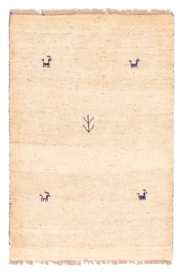 Persian Style Kashkuli Gabbeh 3'5" x 4'10" Hand-knotted Wool Rug 