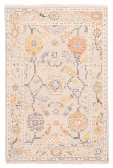 Indian Modern Oushak 3'7" x 5'6" Hand-knotted Wool Rug 
