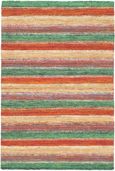 Pakistani Lahor Finest 4'6" x 6'9" Flat-Weave Viscose, Wool Kilim 