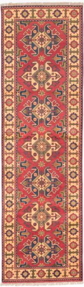 Afghan Finest Kargahi 2'11" x 9'8" Hand-knotted Wool Rug 