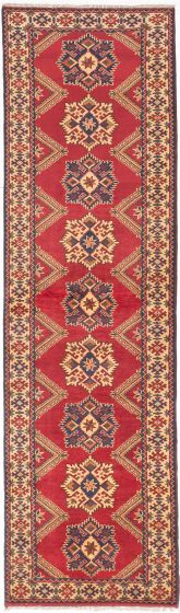 Afghan Finest Kargahi 2'10" x 9'8" Hand-knotted Wool Rug 