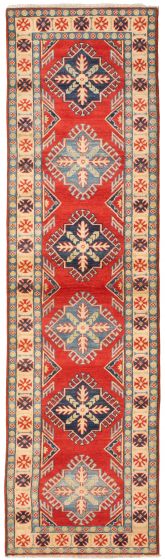 Afghan Finest Ghazni 2'9" x 9'10" Hand-knotted Wool Rug 