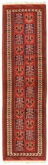 Turkmenistan Turkman 2'7" x 9'4" Hand-knotted Wool Rug 