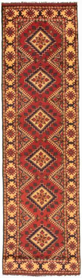 Afghan Finest Kargahi 2'8" x 9'9" Hand-knotted Wool Rug 