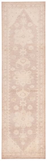Pakistani Peshawar Oushak 2'7" x 9'5" Hand-knotted Wool Rug 