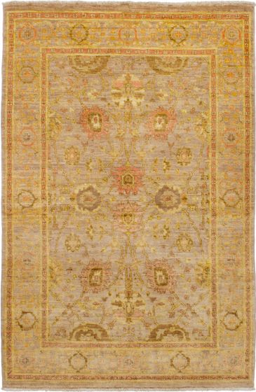 Indian Chobi Twisted 4'1" x 6'2" Hand-knotted Wool Rug 
