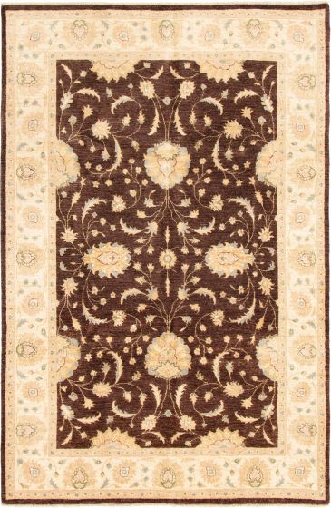 Indian Chobi Twisted 6'3" x 9'7" Hand-knotted Wool Rug 
