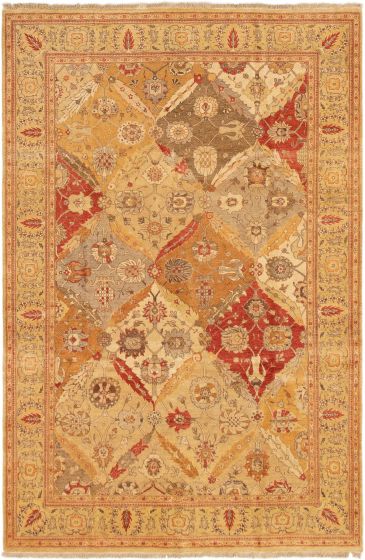 Pakistani Peshawar Oushak 6'2" x 9'4" Hand-knotted Wool Rug 