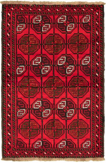 Afghan Akhjah 3'6" x 5'6" Hand-knotted Wool Rug 