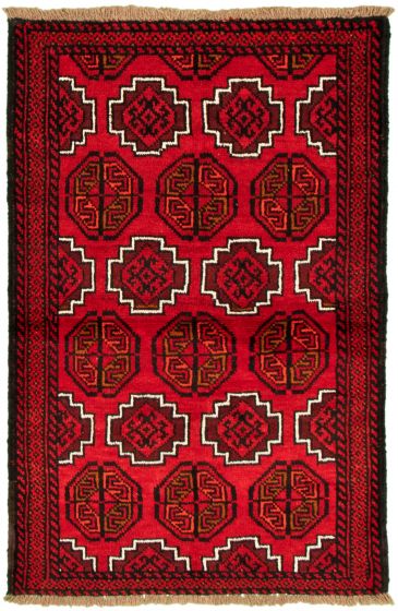 Afghan Akhjah 3'5" x 5'7" Hand-knotted Wool Rug 